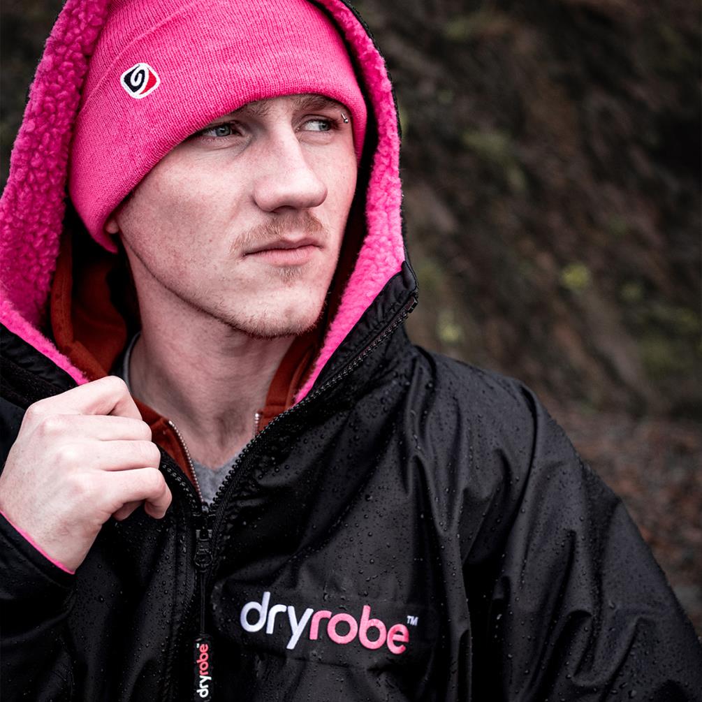 dryrobe Advance Long Sleeve Changing Robe - Black / Pink Extra Image 6